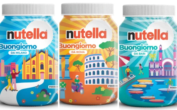 Nutella 2026: la collezione Buongiorno racconta in simboli 10 città d'Italia