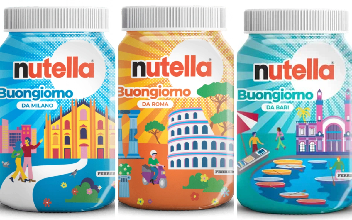 Nutella 2026: la collezione Buongiorno racconta in simboli 10 città d'Italia